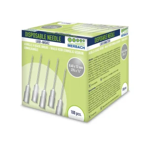 Merbach Injectienaalden 27 G x 1/2 - 13mm grijs 100 stuks