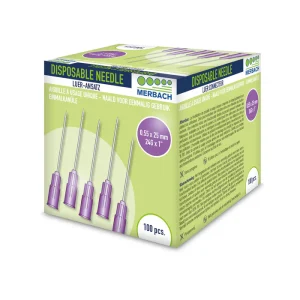 Merbach Injectienaalden 24 G x 1 - 25mm paars 100 stuks